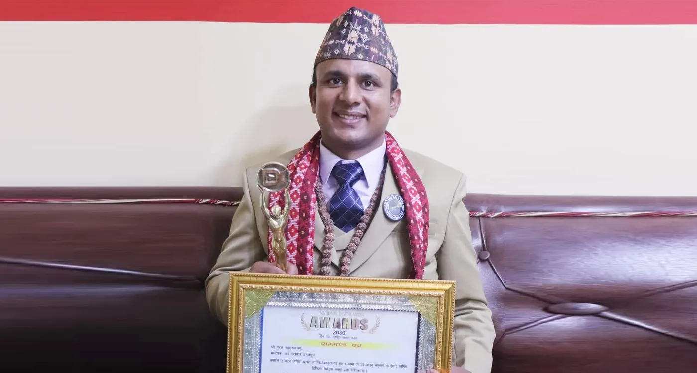 Suraj Pyakurel, CEO of Artha Sarokar, Honored with National Economic Digital Media Award